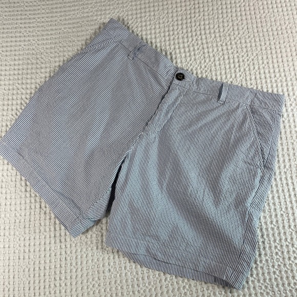 chubbies Other - Chubbies Seersucker Shorts Mens 36 Blue White Striped Nautical 6in Inseam